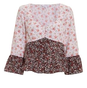 Brand New Intermix Silk Floral Blouse retail $280